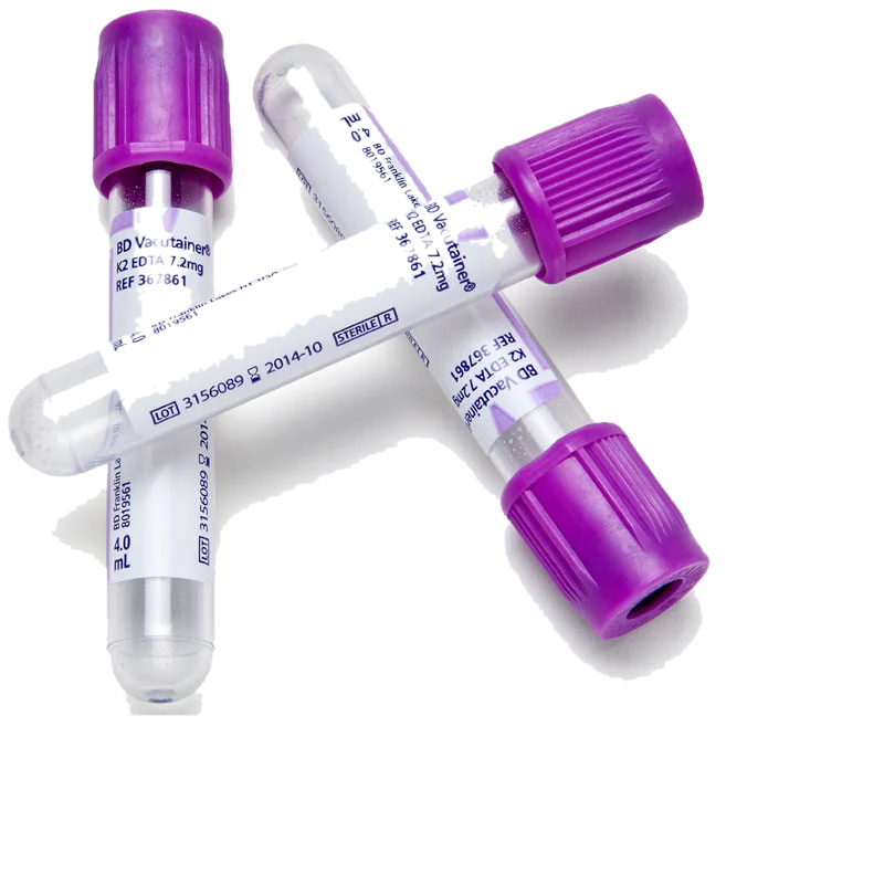 Пробірки BD Vacutainer®, K3ЭДTA, 2мл, 13x75мм, паперова етикетка.